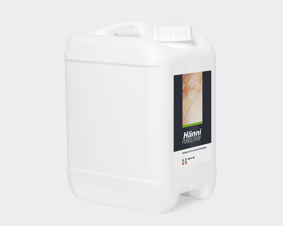 Das Reinigungsmittel PUROLITH 04 für die Reinigung von Terracotta/Steinbeläge.