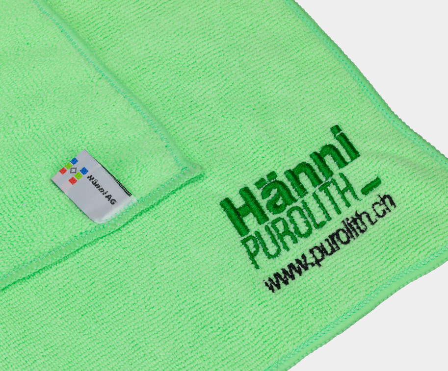 Das PUROLITH TUCH mit dem Hänni PUROLITH Logo.