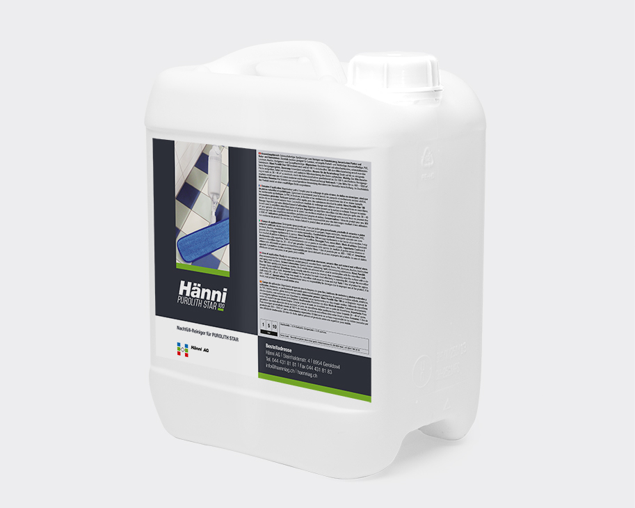 Das Reinigungsmittel PUROLITH STAR 100 für die Reinigung von Hartbelägen, keramischen Platten, Natur- und Kunststeinen sowie für sämtliche waschbaren Bodenbeläge wie Laminat, versiegelte Parkett- und Holzbeläge, Kunststoffbeläge, PVC, Linoleum, Novilon, Hartgummi- und Epoxy-Beläge.